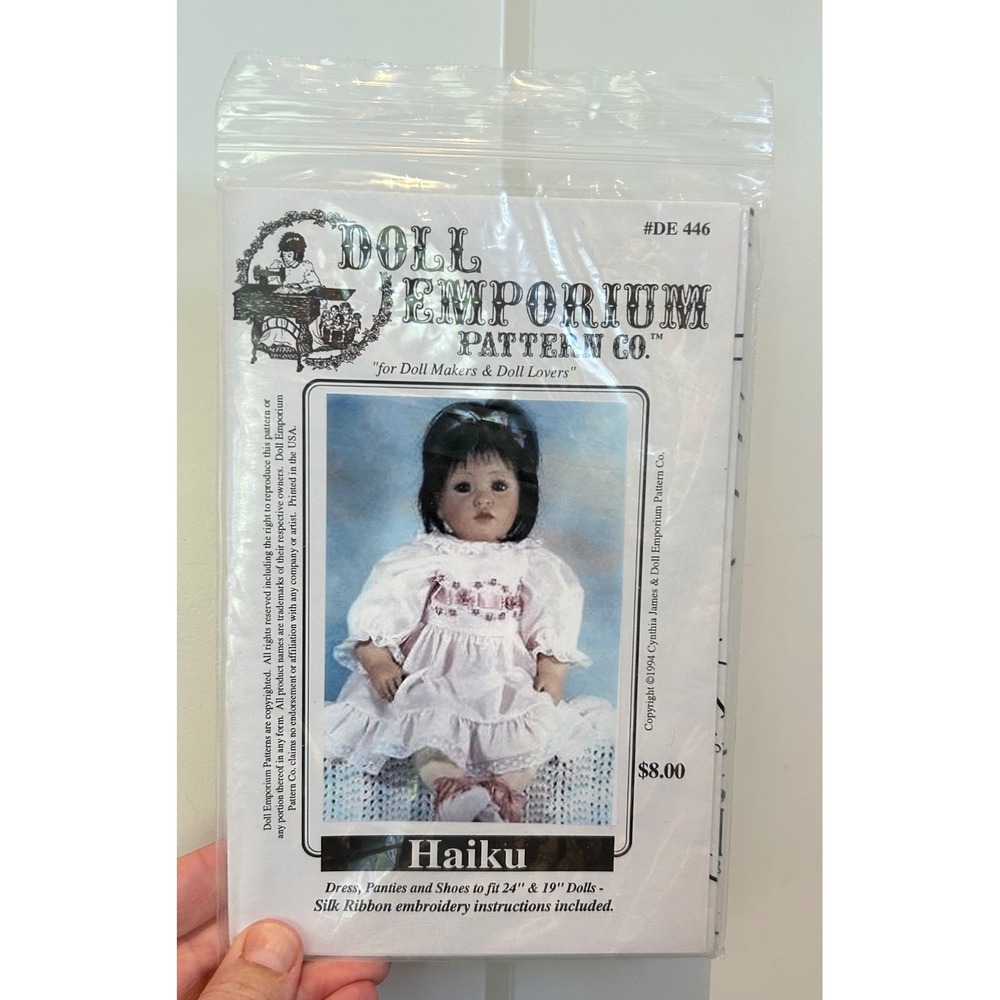 8 Doll Emporium Sewing Patterns 18-24" Dolls Loverly Amber Haiku Pedita Lot - Picture 9 of 11
